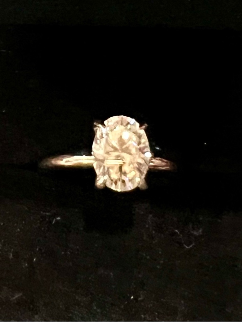 Moissanite 2ct oval ring